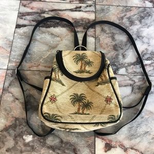 Vintage Danny K. Tropical Palm Tree Backpack